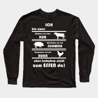 Vegan Vegetarier Tierwohl Gesund Essen Long Sleeve T-Shirt